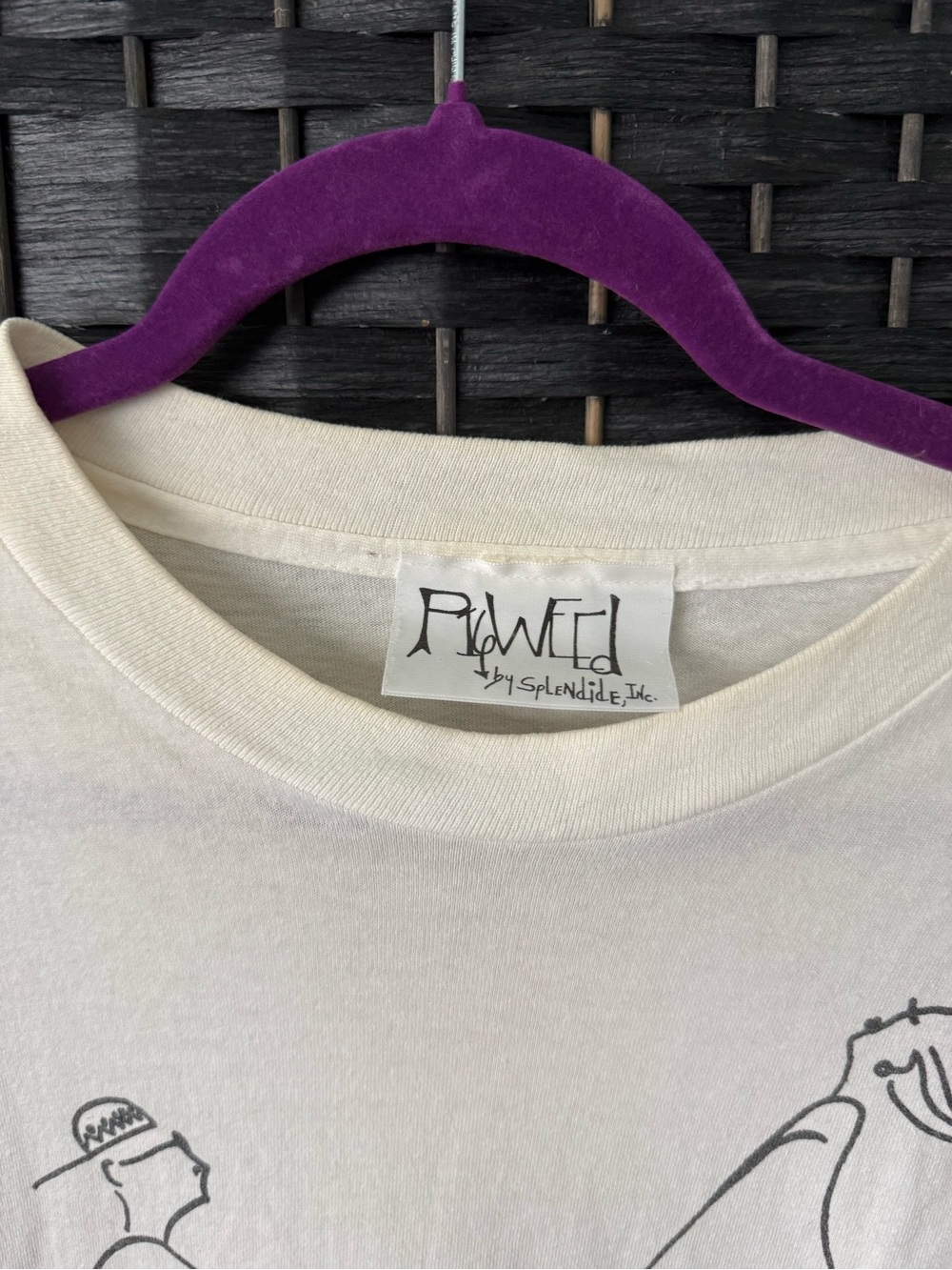 🎨🧩 Vintage Pigweed by Splendide Quilted Art Graphic Tee Single Stitch USA L - Picture 10 of 12
